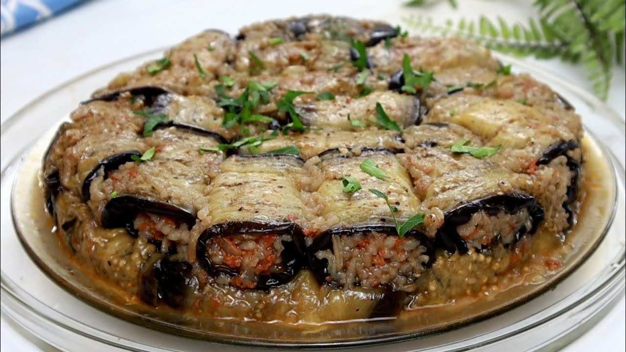 Приготовление баклажанов с рисом таким образом получается очень вкусным!