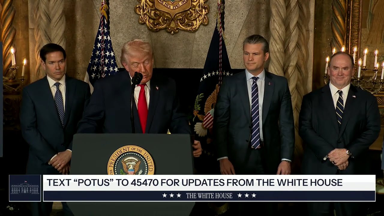 President Trump Makes an Announcement with the Secretary of War and the Secretary of the Navy