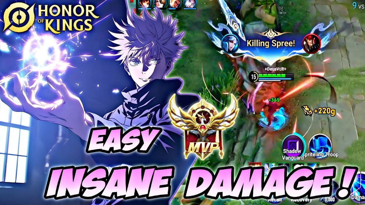 EASY MVP 😎 GOJO SATORU/KONGMING 100% INSANE DAMAGE! - PRO TECHNIQUE USING KONGMING JUNGLE | HOK