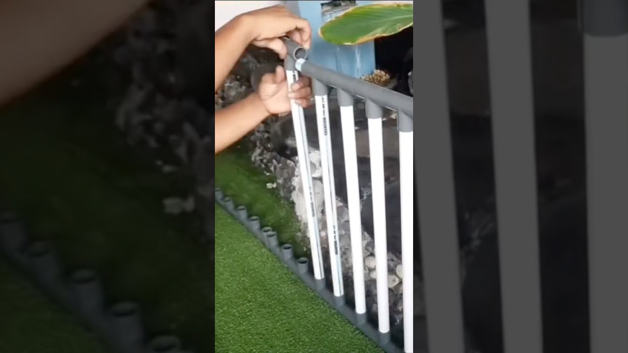 pagar pembatas dari pipa paralon 