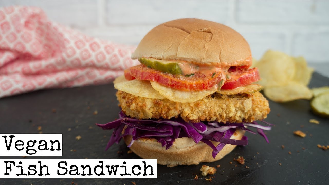 Vegan Fish and Chips Sandwich
