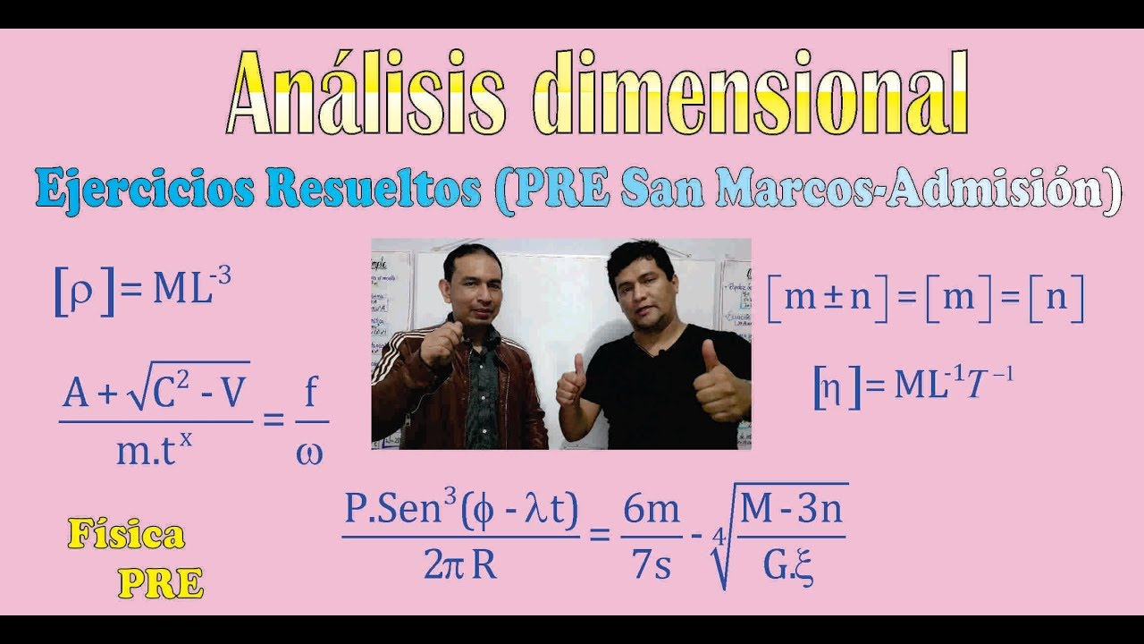 Análisis dimensional (semana 1 -Pre San Marcos) - ejercicios -parte 1