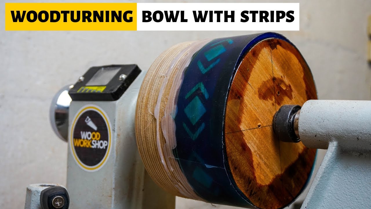 Woodturning Bowl With Strips
