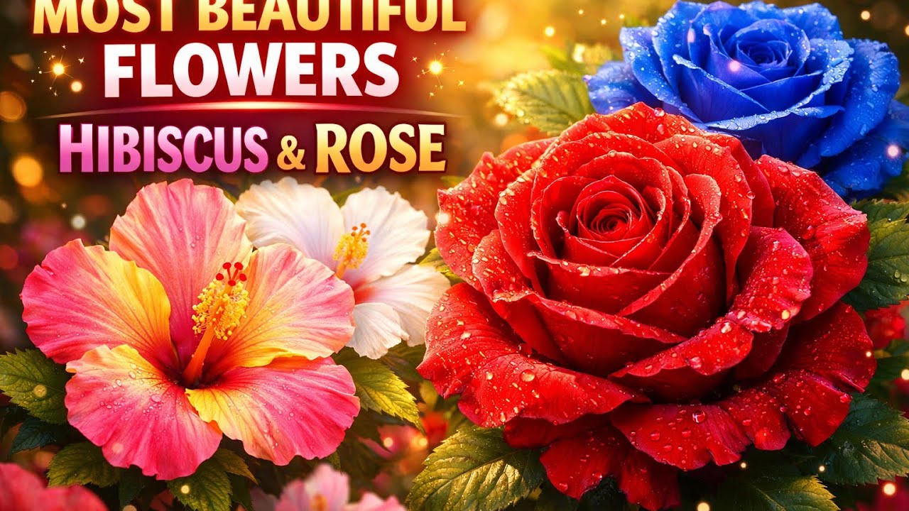 Most beautiful flowers in the world ||unique flowers 🌺🌹|| hipiscus and rose flower 🌺🌹