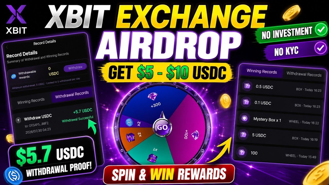 XBIT EXCHANGE AIRDROP NO KYC 2026 NEW INSTANT !!! 