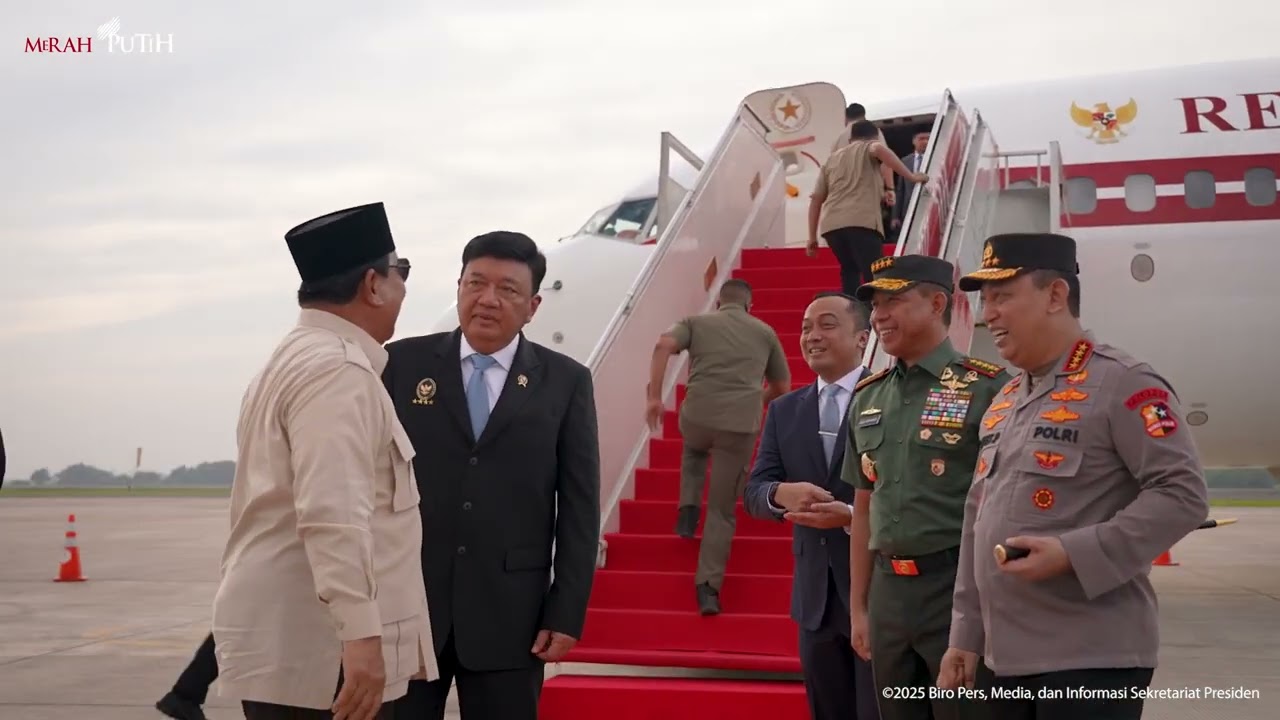 Presiden Prabowo Tiba di Tanah Air, Pangkalan TNI AU Halim Perdanakusuma, 15 April 2025