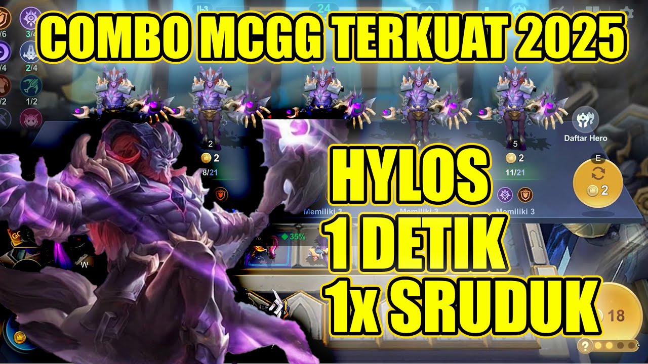 COMBO MCGG TERKUAT 2025 !! HYLOS SRUDUK LANGSUNG MODYARR!! MAGIC CHESS GOGO