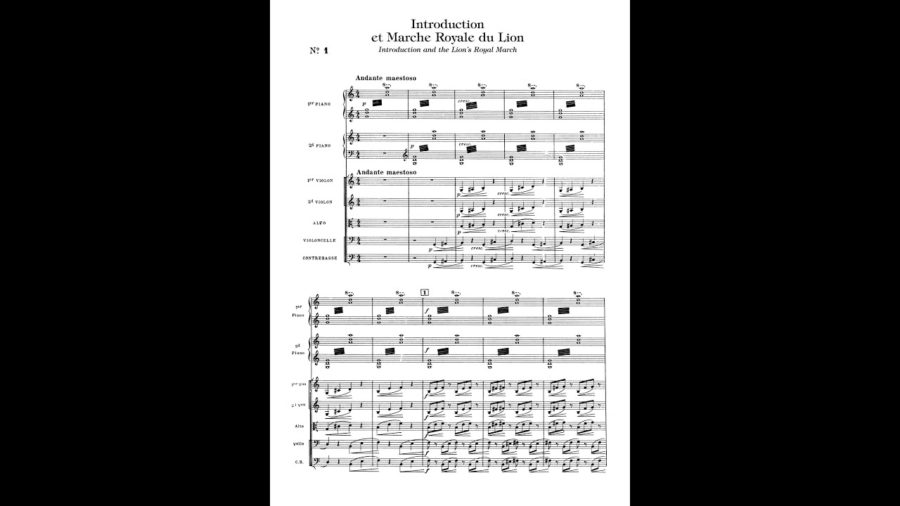 Saint-Saëns: Carnival of the Animals (Score)