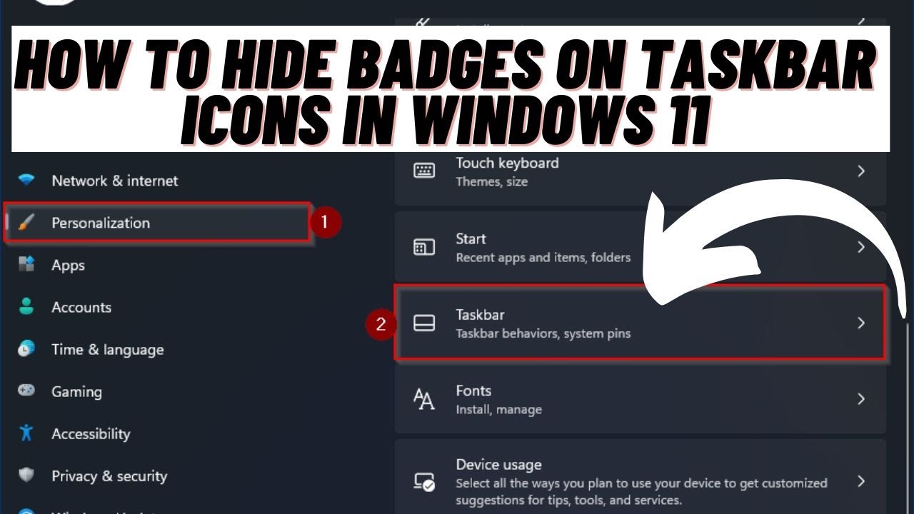 How to Hide Badges on Taskbar Icons in Windows 11 (Tutorial)