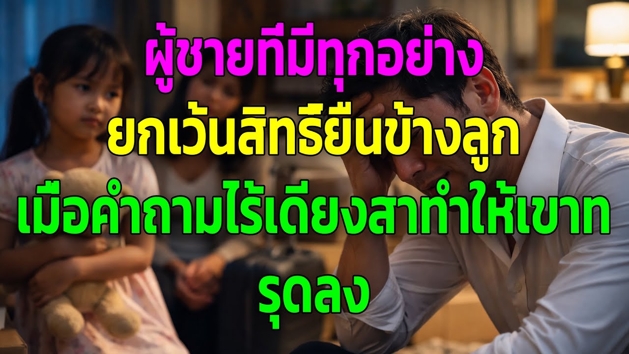 ผู้ชายที่มีทุกอย่าง ยกเว้นสิทธิ์ยืนข้างลูก เมื่อคำถามไร้เดียงสาทำให้เขาทรุดลง