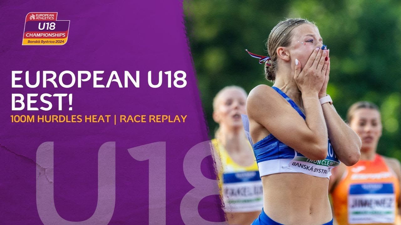 European U18 best! 🔥 12.86 for Frlickova in the 100m hurdles heats! 🤯 Banska Bystrica 2024