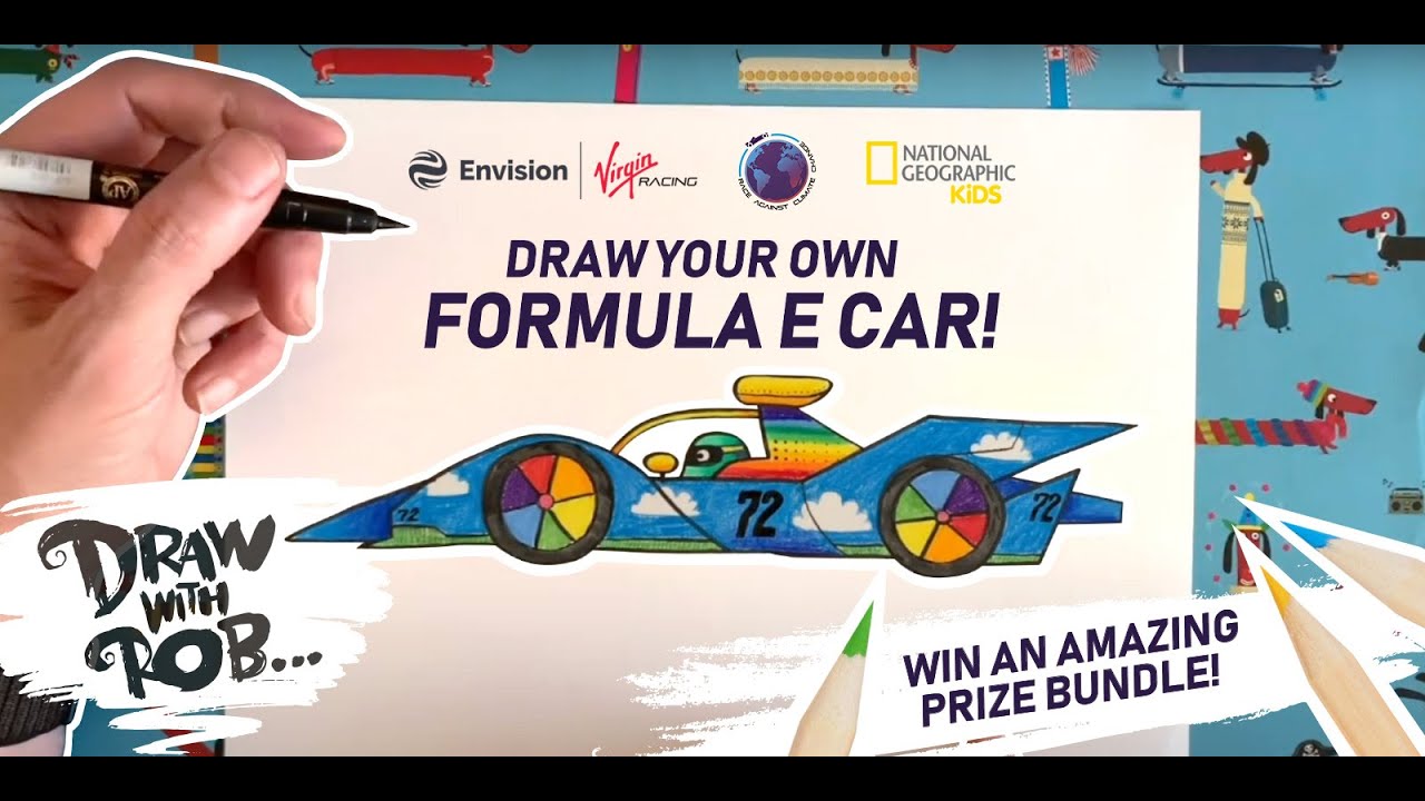 #DrawWithRob - Formula E Car - Envision Virgin Racing