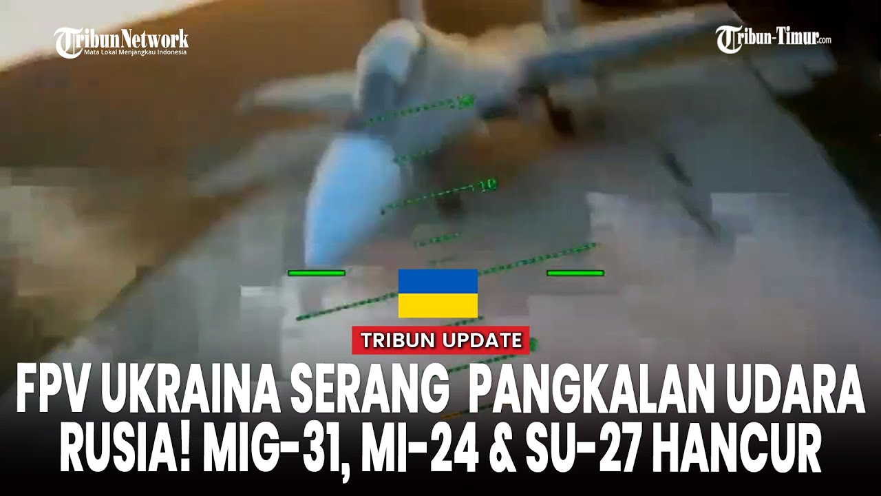 Ukraina Pamer Rekaman Serangan Drone di Krimea, Jet Tempur Rusia Dihancurkan!