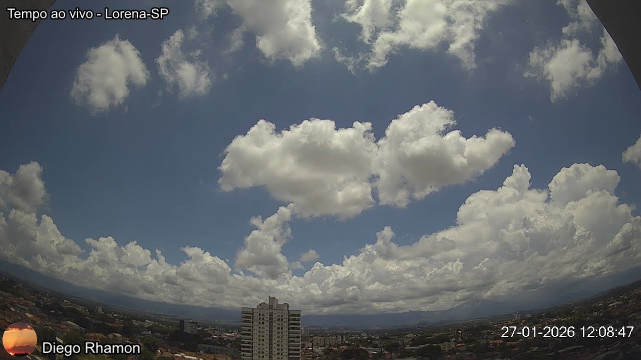 Ao vivo - Céu de Lorena-SP e Serra da Mantiqueira - 27/01/2026
