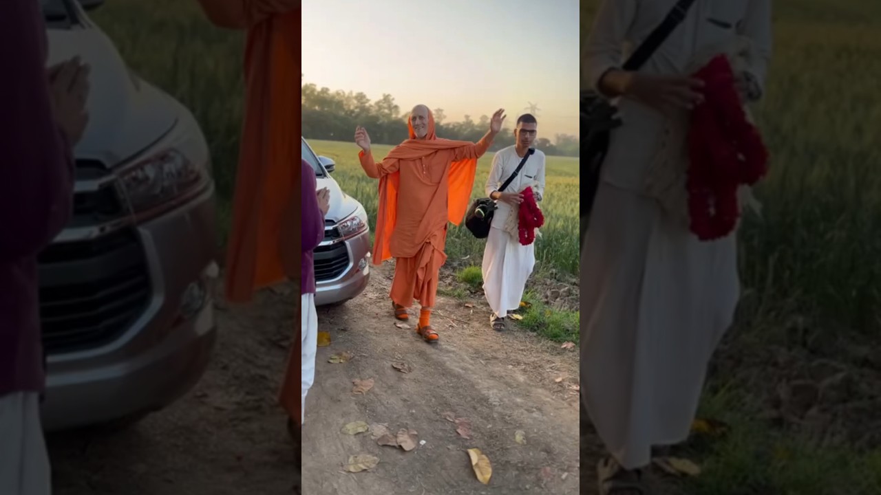 Arrival of HH Bhakti Vikasa Swami Maharaj#badrikashram farm #bvks  #harekrishna