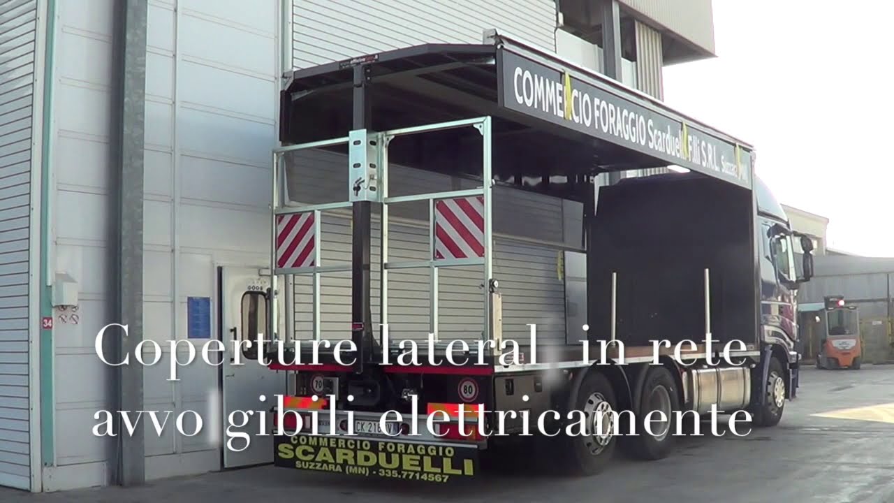 Iveco 3 assi - Cassone fisso con centina regolabile a 3 piantoni per trasporto foraggio