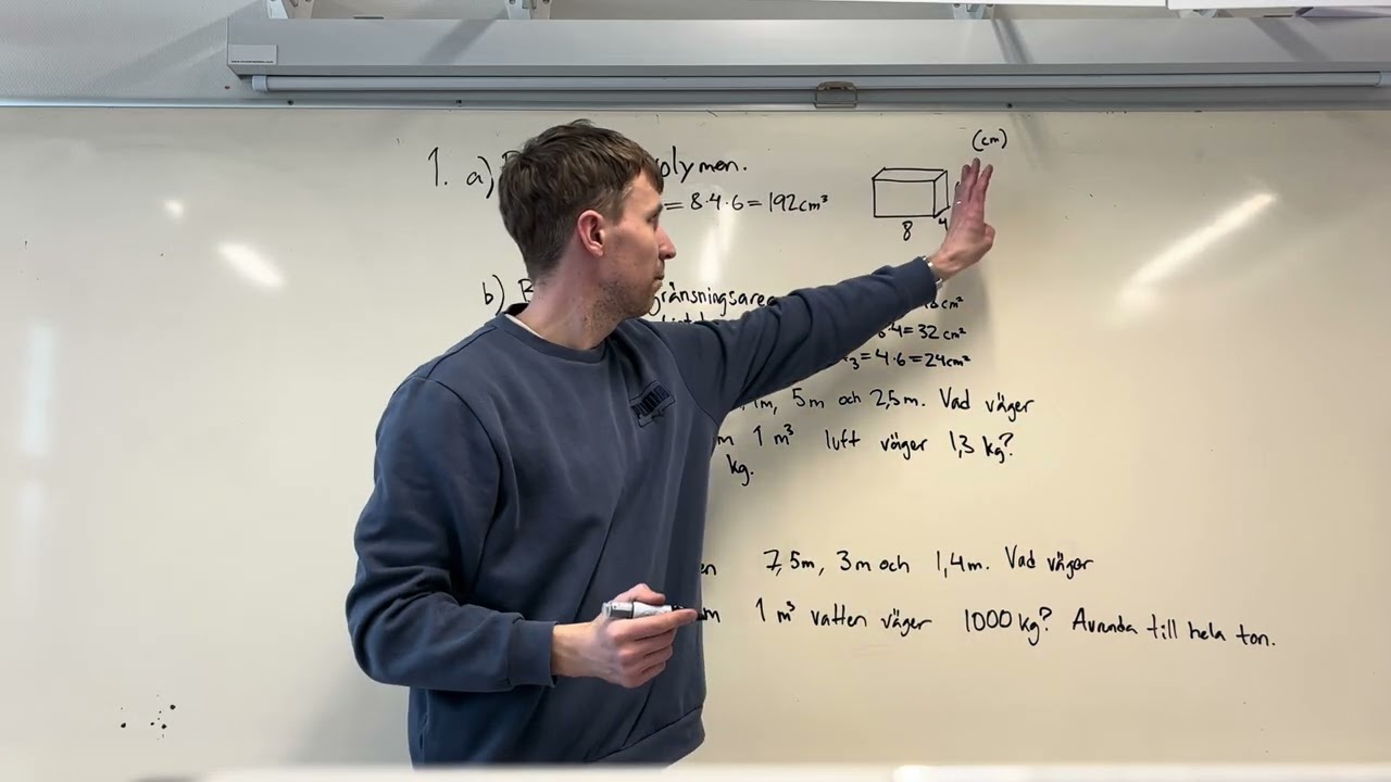 Y 3.3 Volym och begränsningsarea för rätblock