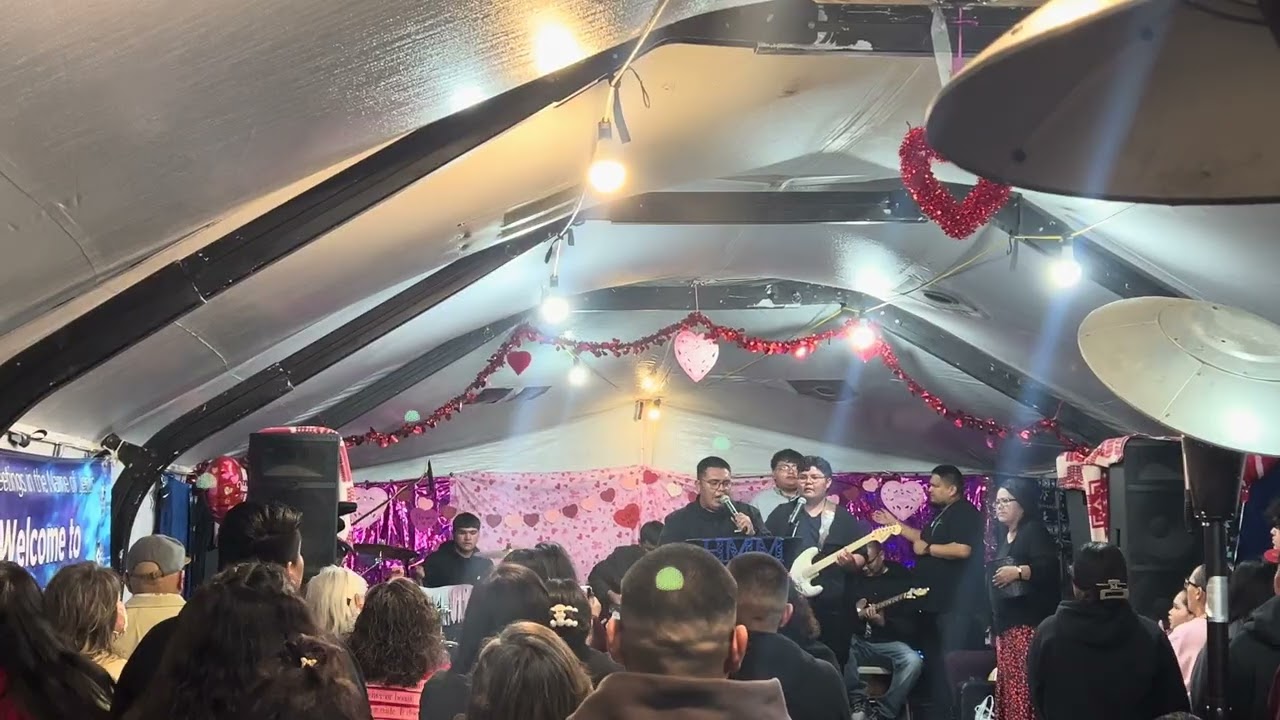 2/14/26 TeeJay Jim singing at Harrison Mann Ministries Revival. Manuelito, NM on the Navajo Nation