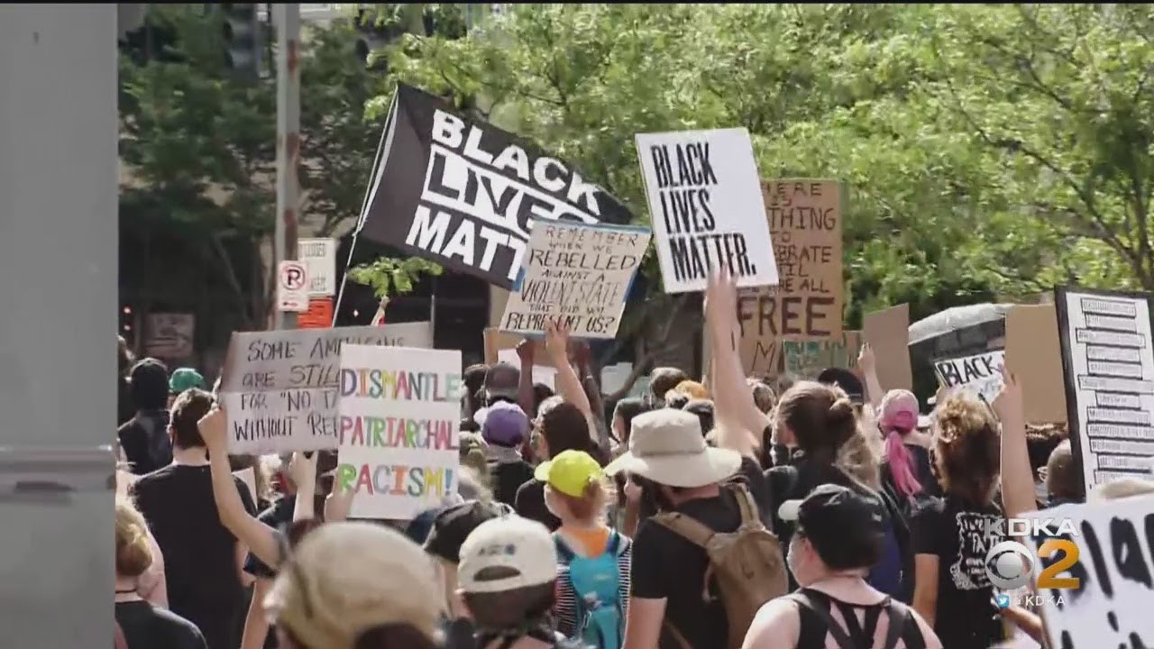 Hundreds Of Protesters Gather In Downtown Pittsburgh