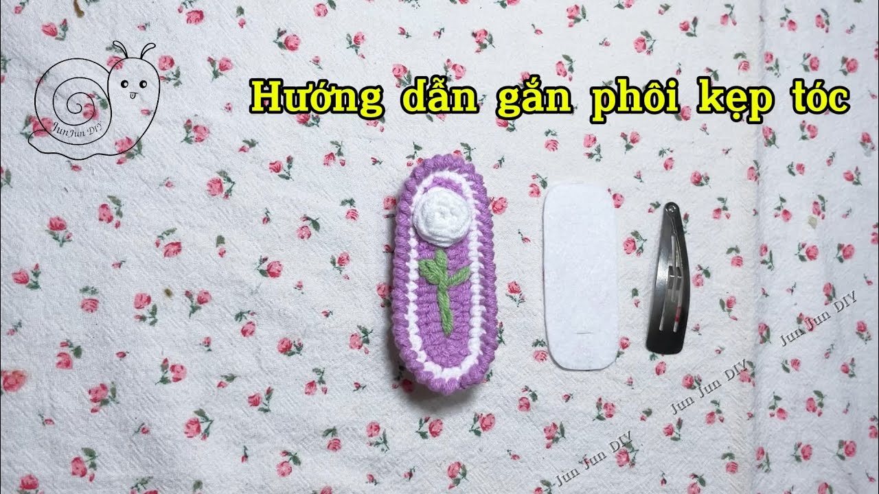 Hướng dẫn gắn phôi kẹp tóc