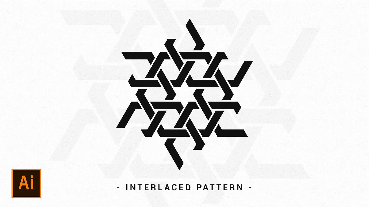 Interlaced Geometric Pattern | Adobe Illustrator