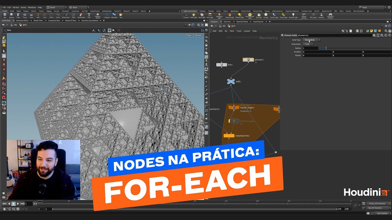 Houdini Nodes // For-Each Loops [pt-br]