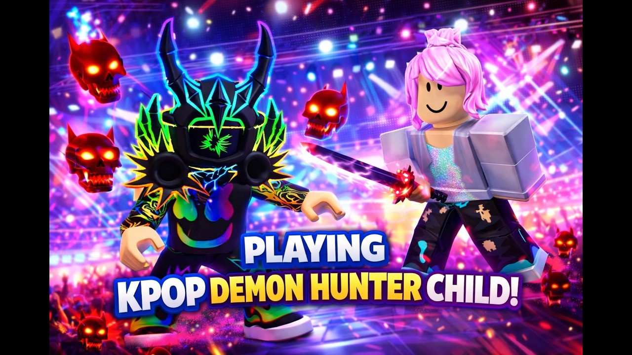 Me and My Sister Play Kpop Demon Hunter Child!!!