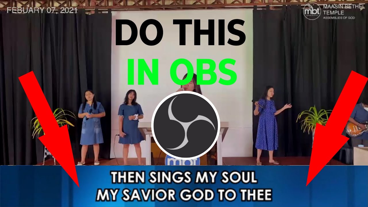 WORSHIP LYRICS IN OBS | How to project lyrics in OBS and Livestream all in One Computer