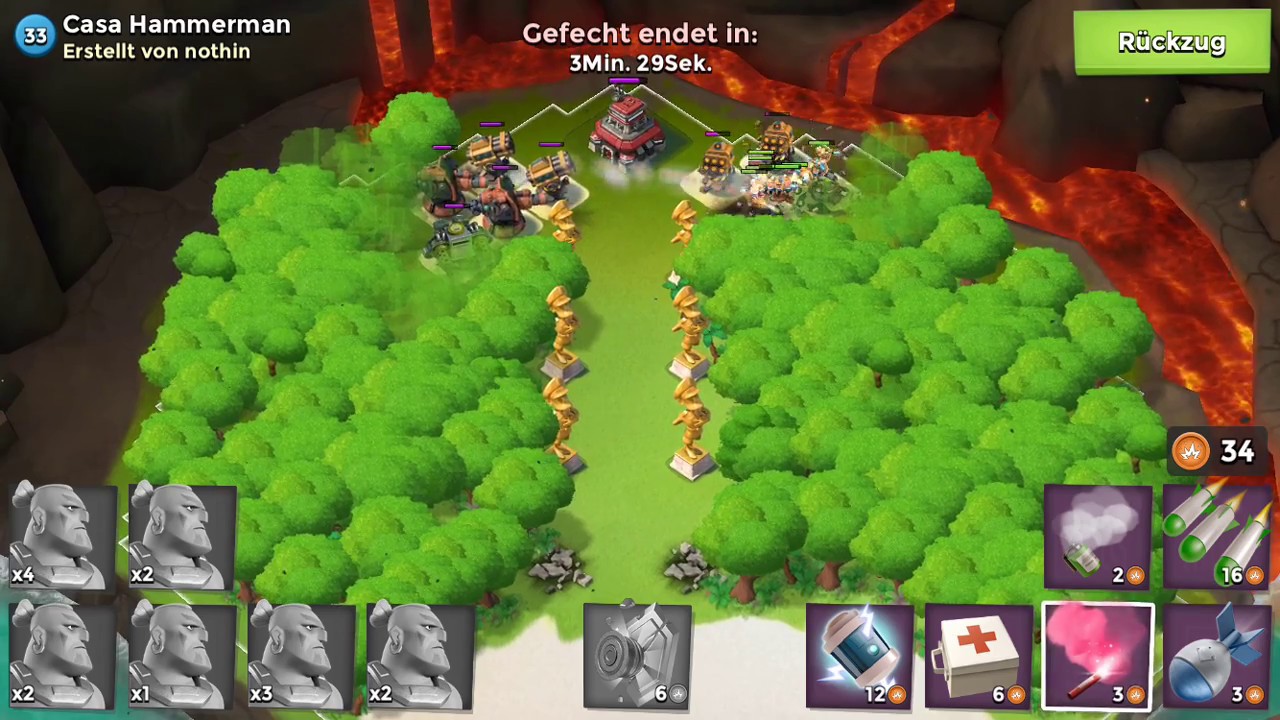 Boom Beach: How to beat Casa Hammerman (level 33, hp: 180k)