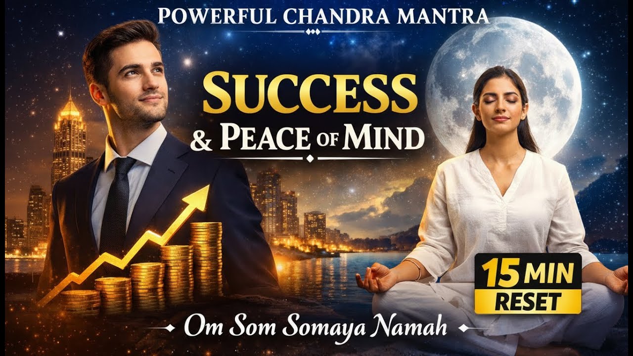 Powerful Moon Mantra for Success & Calm Mind 🌙✨ [15-Min Reset] | Om Som Somaya Namah