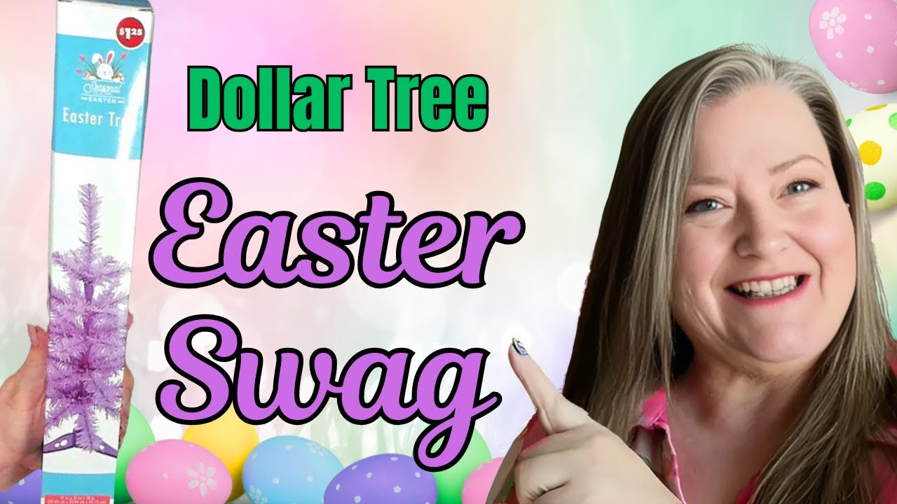 Easter Swag Made With The New Dollar Tree Easter Trees ~ Great Easter Swag DIY