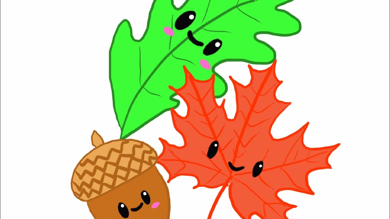 How to draw fall leaves