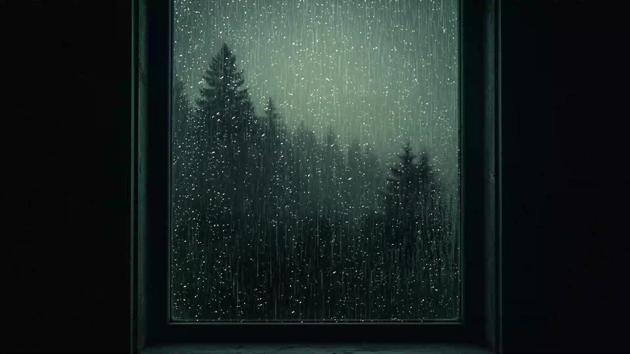 Heavy Rain Outside Your Window 🌧️ Cozy Sleep Atmosphere for Peaceful 💤 RelaxingNightSounds