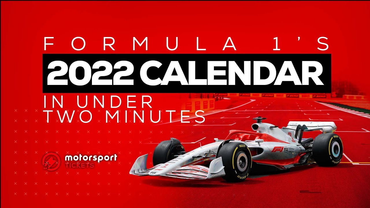 Formula 1 2022 Calendar Announced | Full Calendar in Under 2 Minutes