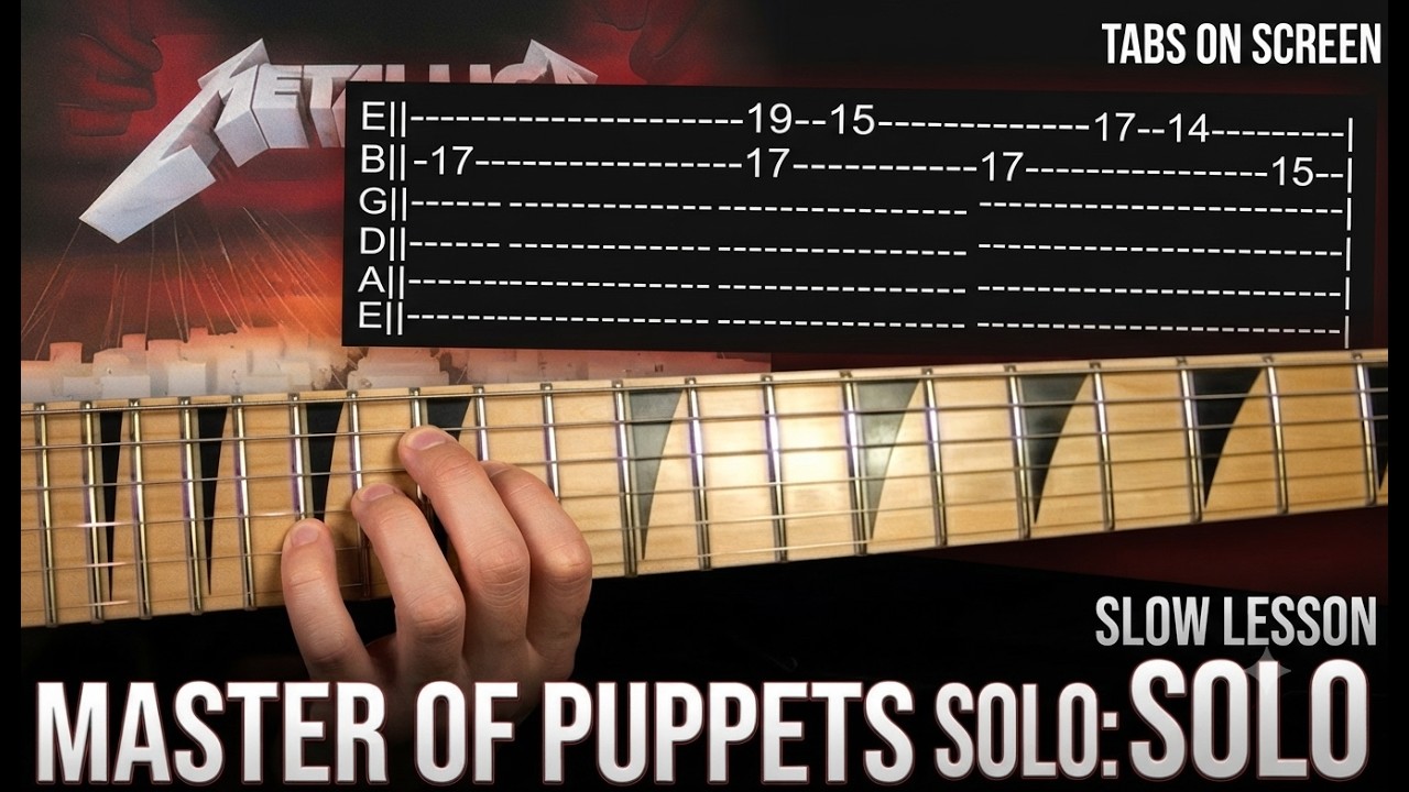 Master of Puppets Solo - Metallica - Guitar Lesson