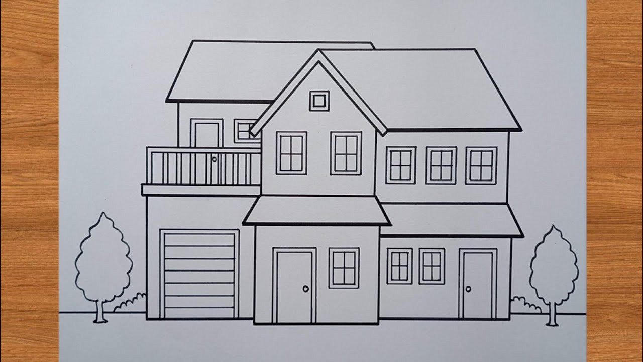 How to Draw a House | Easy For Beginners | House Drawing
