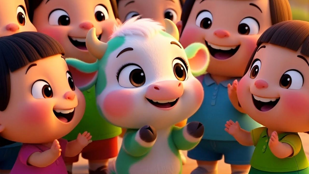 🐮 Little Cow Says Moo Moo Moo | Cute Kids Rhyme & Learning Song 🎶
