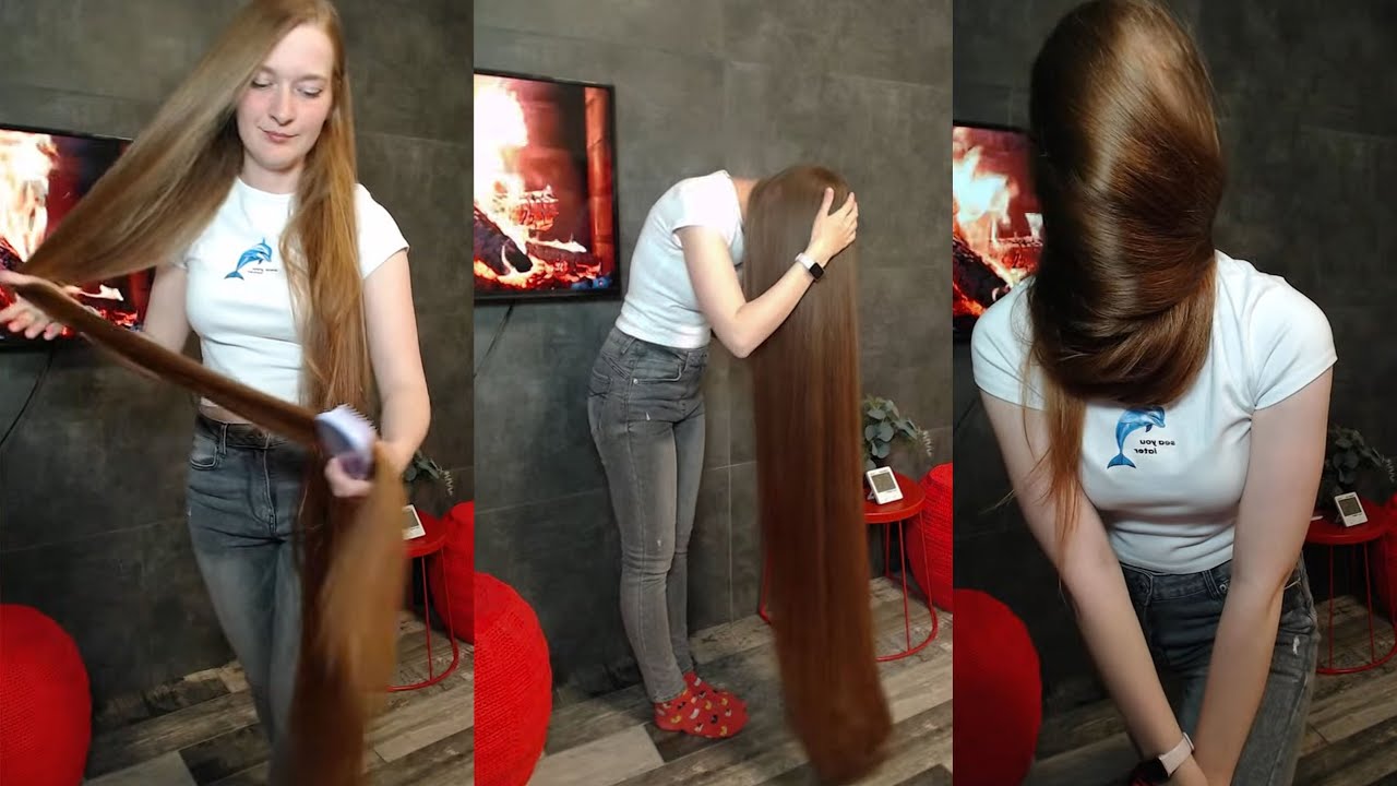 Super long hair! New angle 😍Hairstyles hair stream [en/ru]