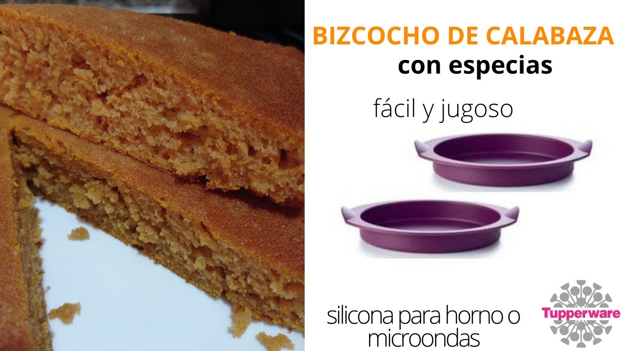 Bizcocho de calabaza con especias fácil y jugoso con Tupperware