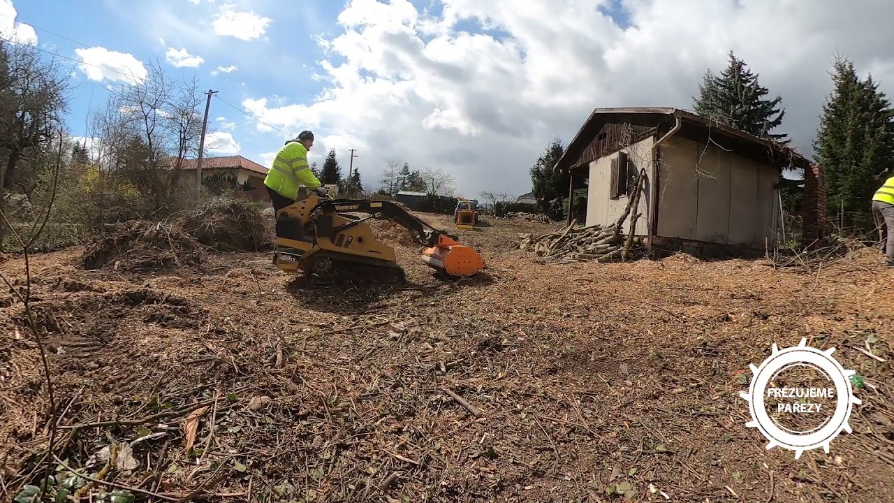 Čištění pozemku od náletů, pařezů a suchých stromů