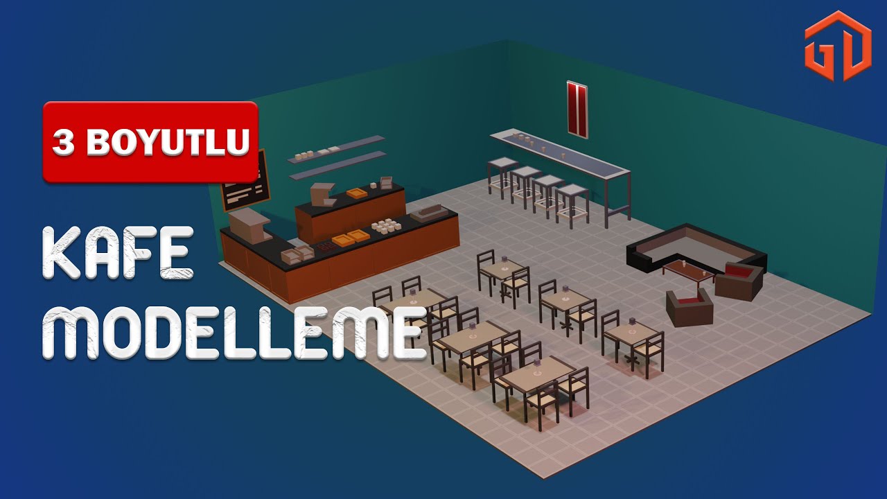 Kafe Modelleme | Blender 3.1 | Barış Açıkgöz