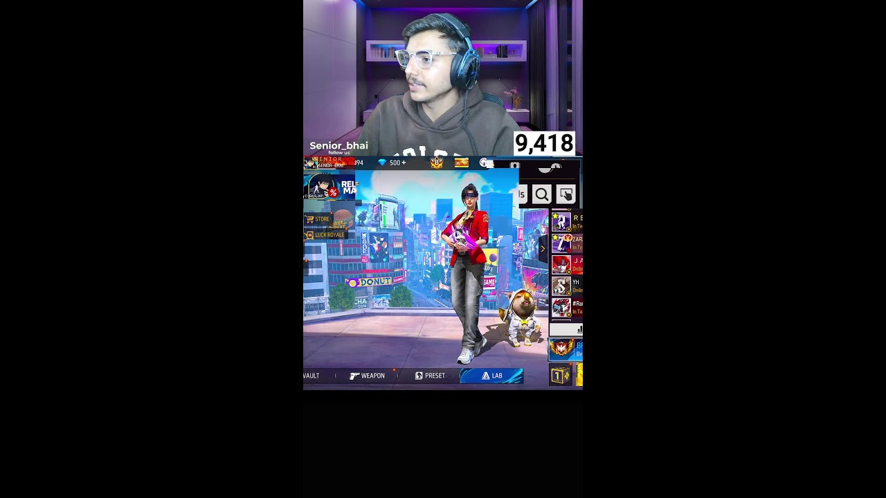 🔴 LIVE | Top 1 Grandmaster Push 🔥 | Free Fire Shorts Live #shorts #shortslive #freefire