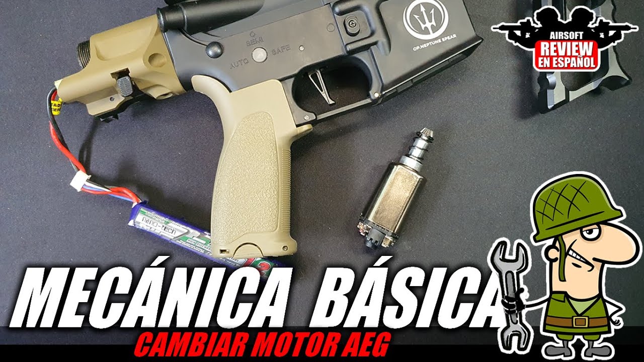 MECÁNICA BÁSICA en AIRSOFT 🔧 - Como cambiar el motor de mi réplica | Airsoft Review en Español