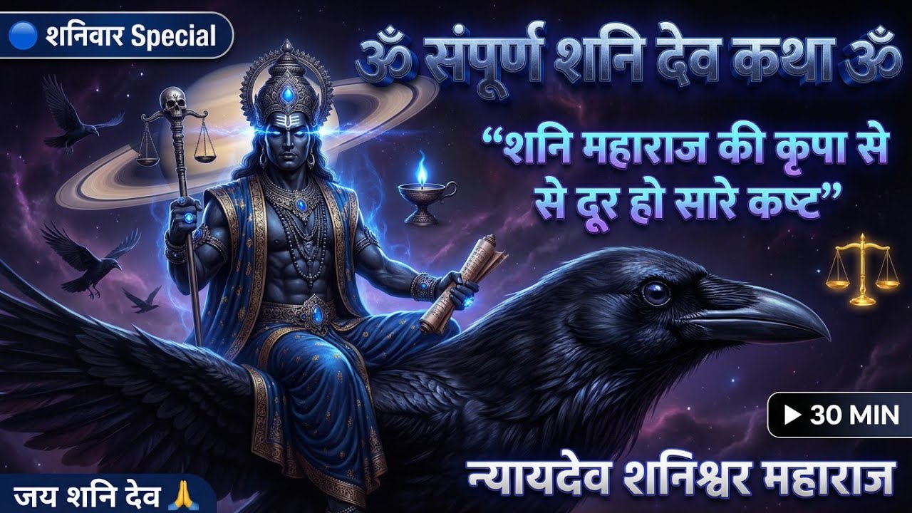 संपूर्ण शनि देव कथा 2026 | Shani Dev Katha Hindi | शनिवार Special | साढ़े साती से मुक्ति 🙏 #shanidev