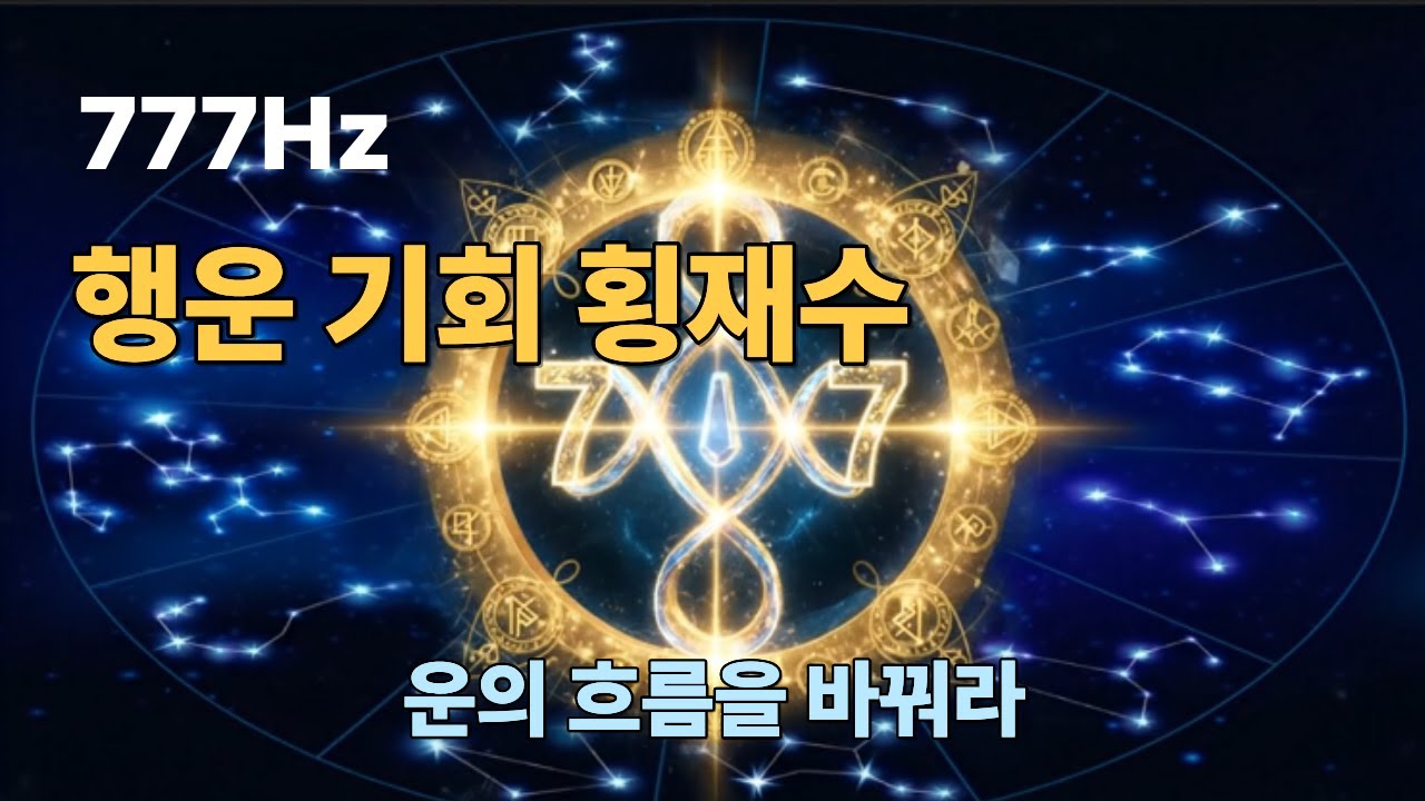 행운 기회 횡재수 - 풍요의 777Hz 주파수 명상 음악 Luck Chance Windfall 777Hz Frequency Meditation Music for Abundance