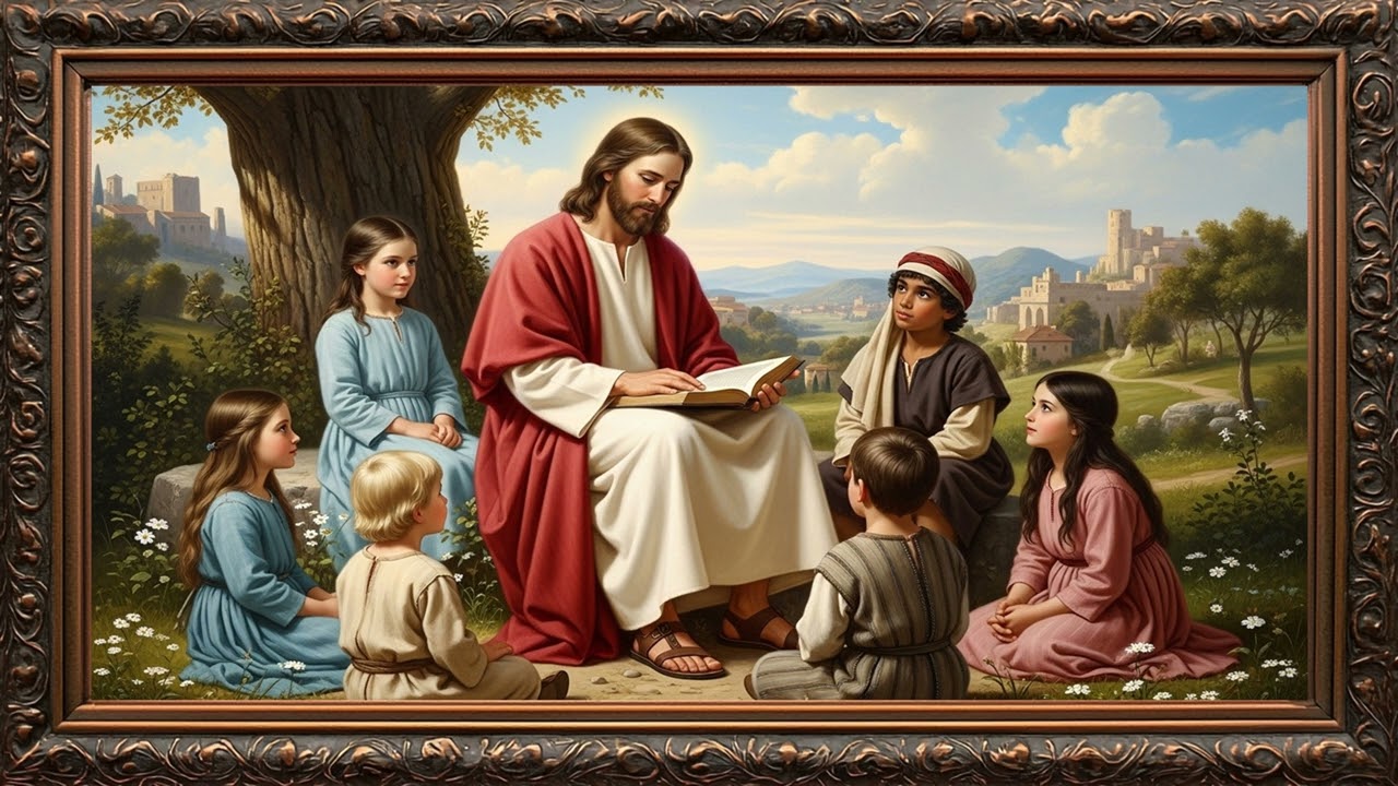 Peaceful Jesus Christ 4K UHD  Christian Meditation Vintage TV Art 3