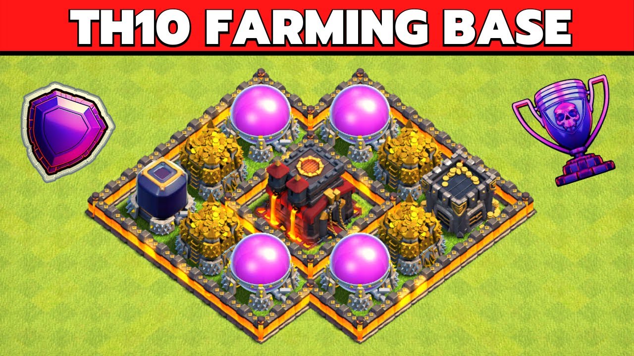 New Best Th10 base link Farming/Pushing Base (Top20) With Link | Th10 base  2021 | Clash Of Clans