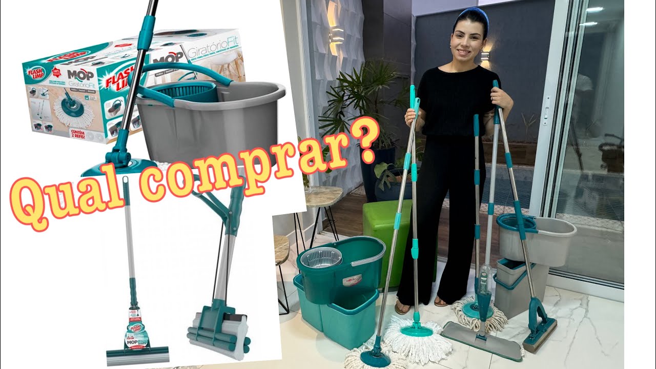 MOPS DE LIMPEZA: TOP 5 QUAL COMPRAR EM 2024? MOP SPRAY, FIT, FLEX, GIRATÓRIO PRO