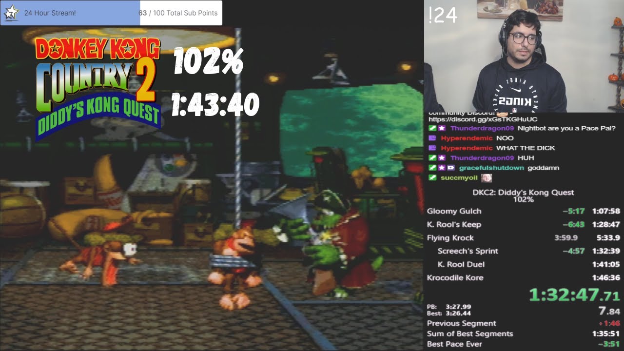 PB - Donkey Kong Country 2 102% in 1:43:40
