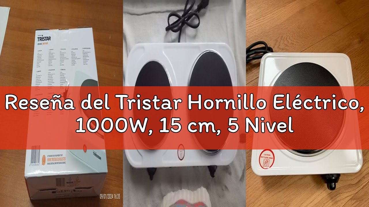 Reseña del Tristar Hornillo Eléctrico, 1000W, 15 cm, 5 Niveles de Temperatura, Base Antideslizante,
